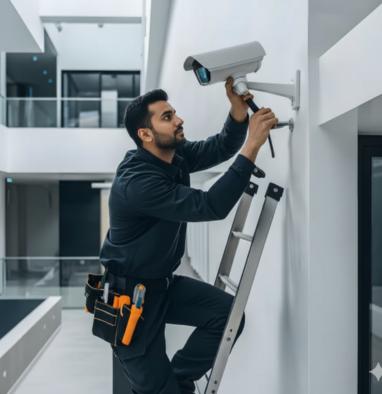 CCTV installation across a corporate office workspace
